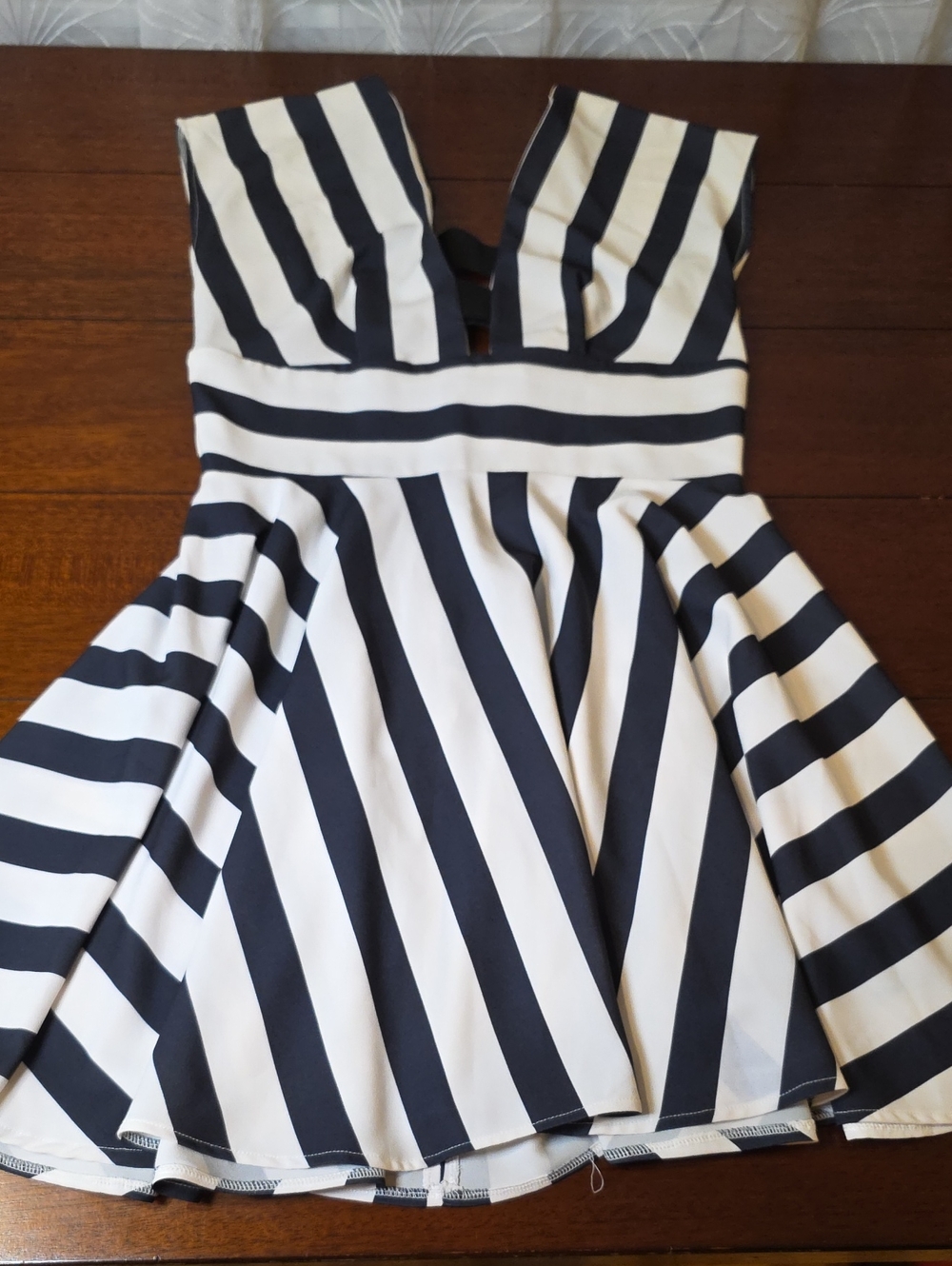 Love Black and White Striped Dress Size M